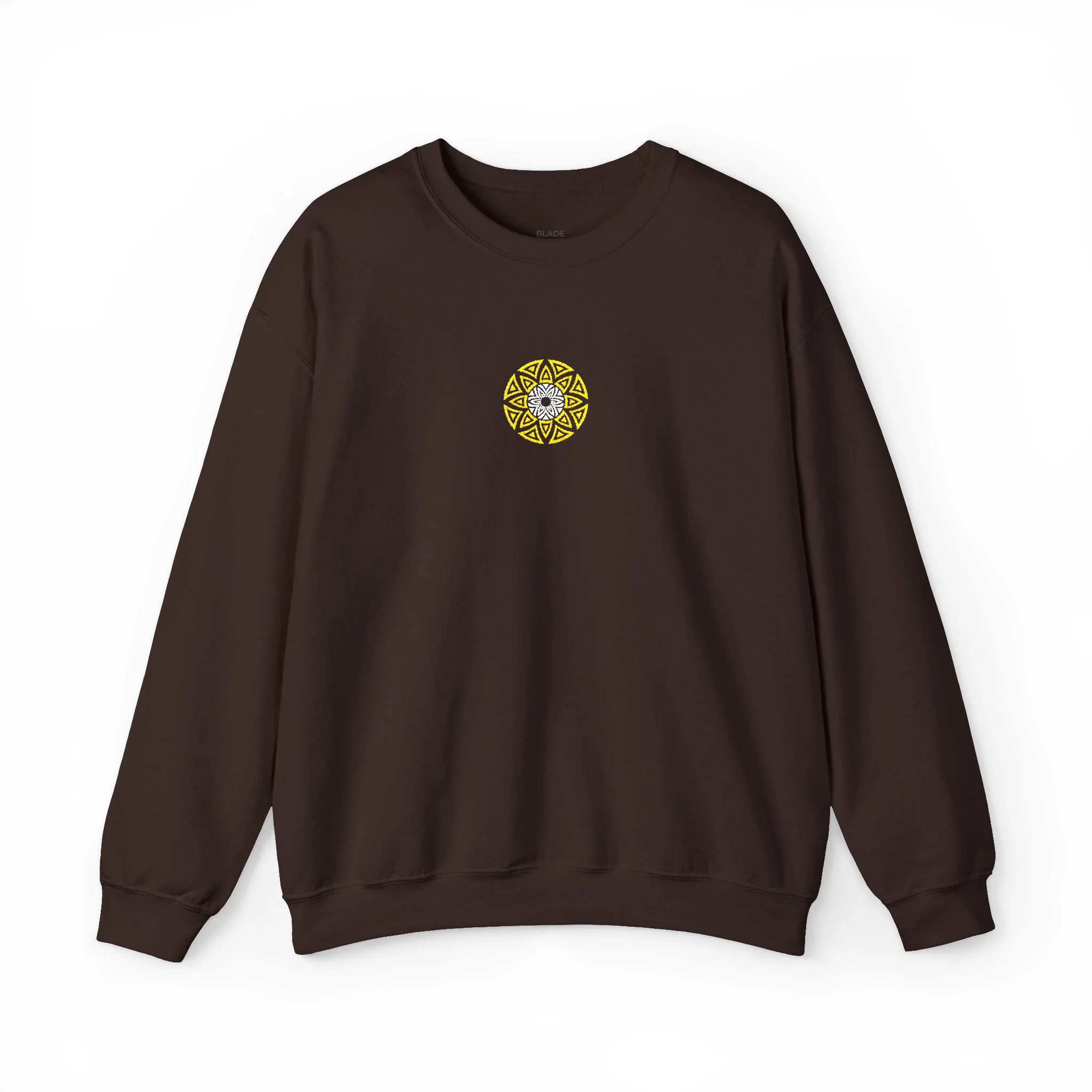 Sweat à col rond brodé V2 - Chocolat foncé — T-shirts pour hommes