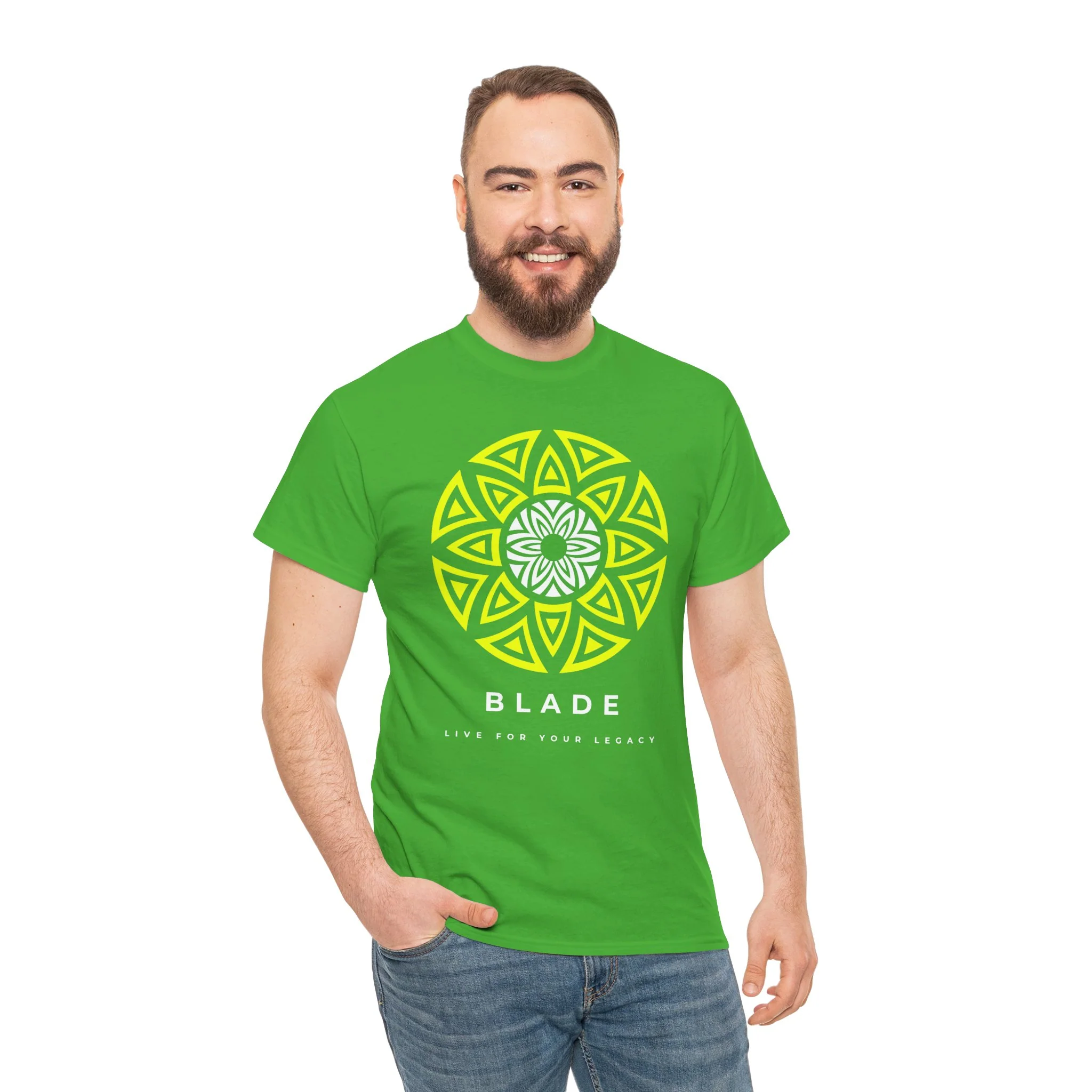 Ethereal Azteca Logo T-Shirt - Electric Green — Mens T Shirts