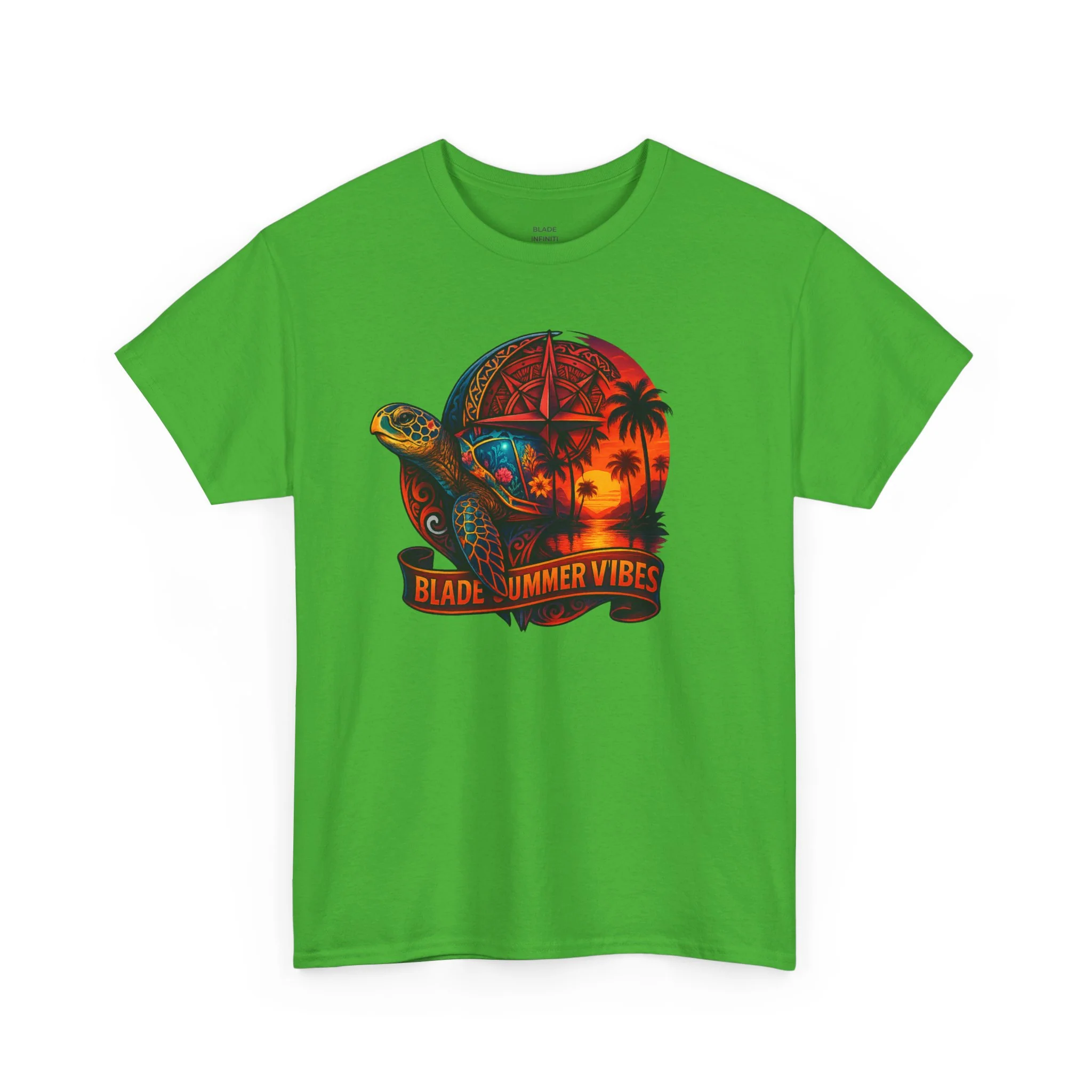 T-shirt Aztec Turtle - Vert Électrique — T-shirts pour hommes