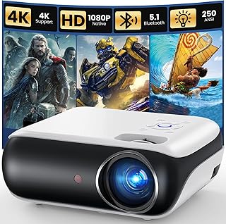 HAPPRUN Native 1080P Bluetooth Portable Projector