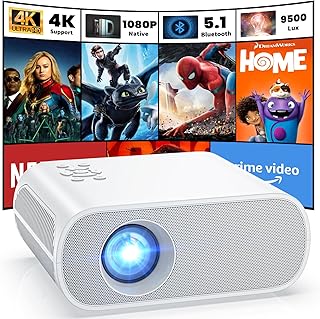 Hompow Mini Projector 3600L 1080P Portable