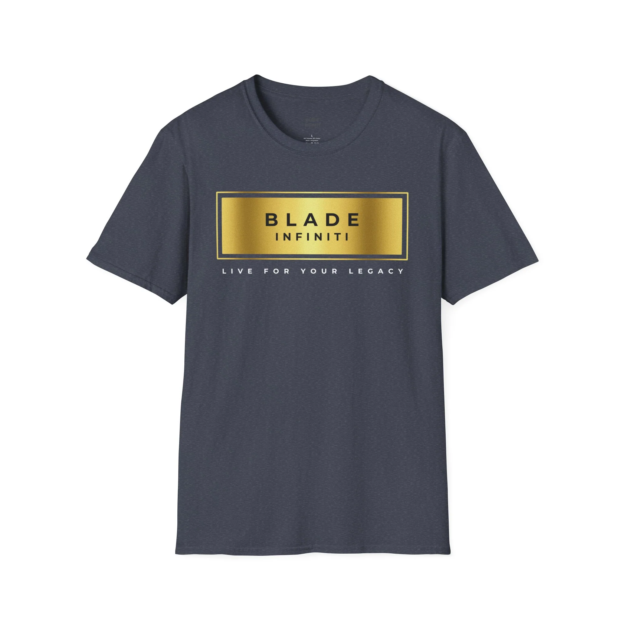 T-shirt Printify Softstyle Legacy Essential Gold - Marine chiné — T-shirts pour hommes