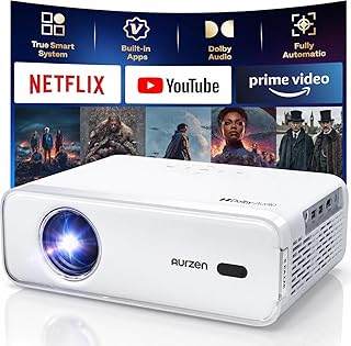 Aurzen Eazze D1 Projecteur Intelligent 4K avec Netflix — Projecteur portatif