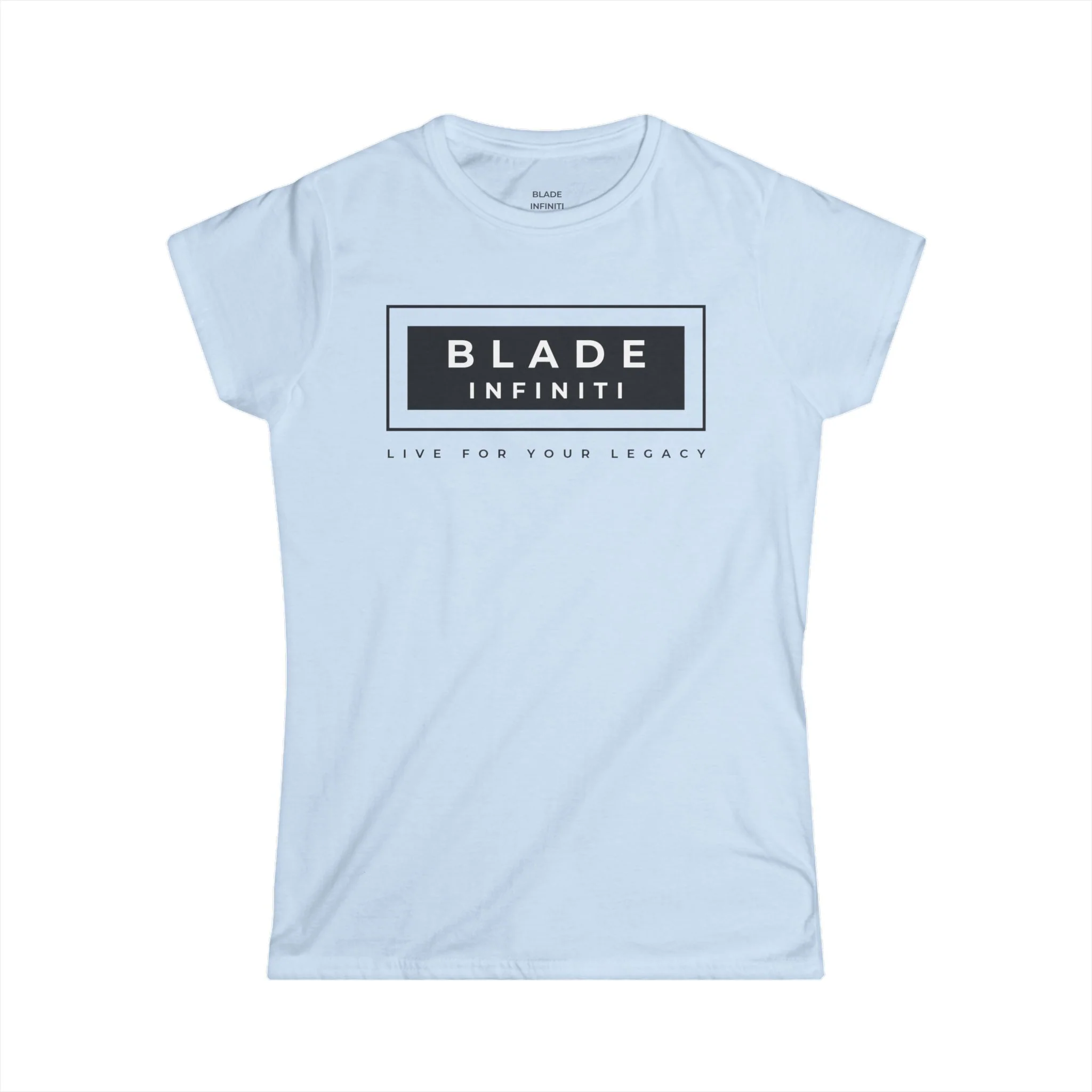 T-shirt Printify Legacy Essential Blanc TX - Bleu Clair — T-shirts pour hommes