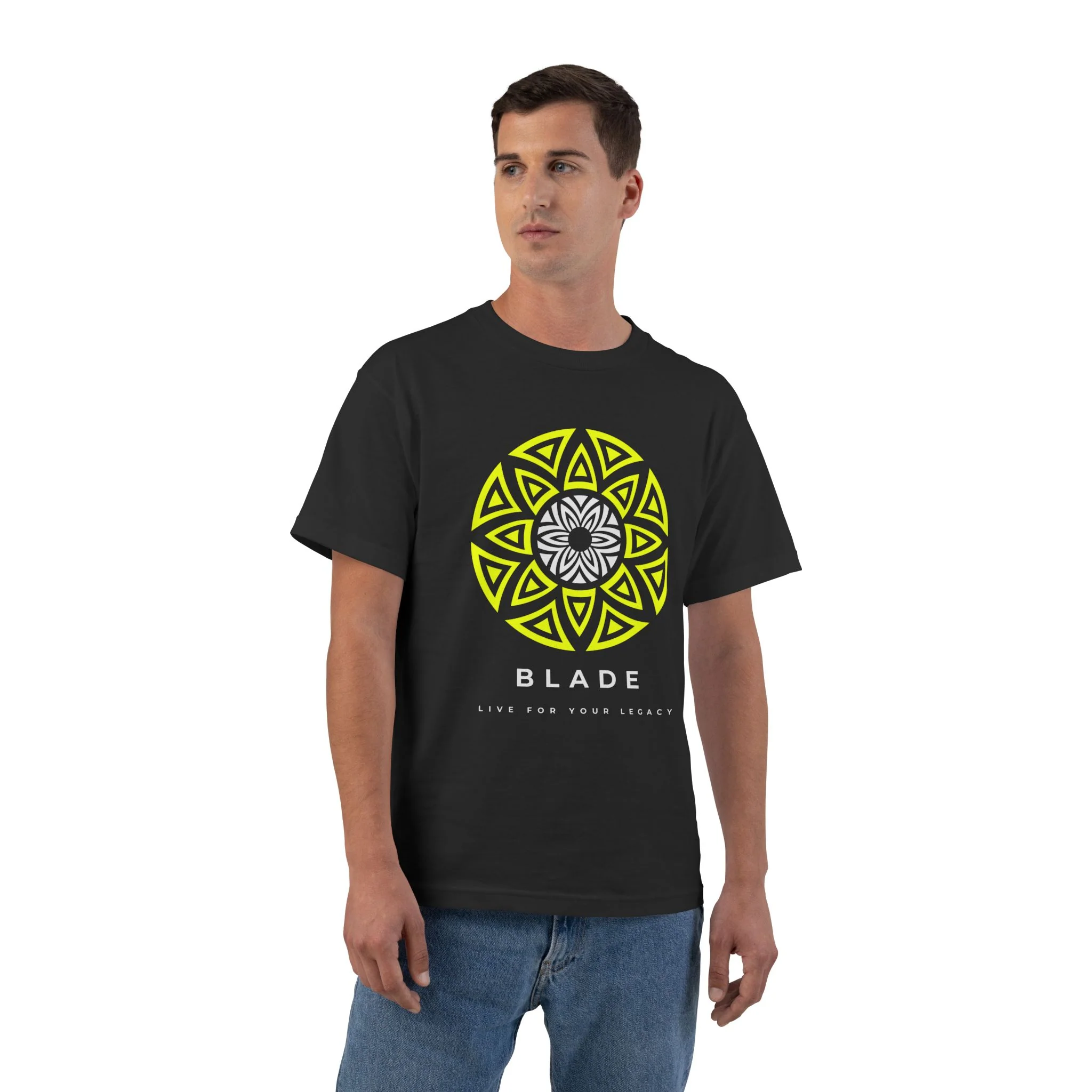 Oversized Ethereal Azteca Logo T-Shirt - Black