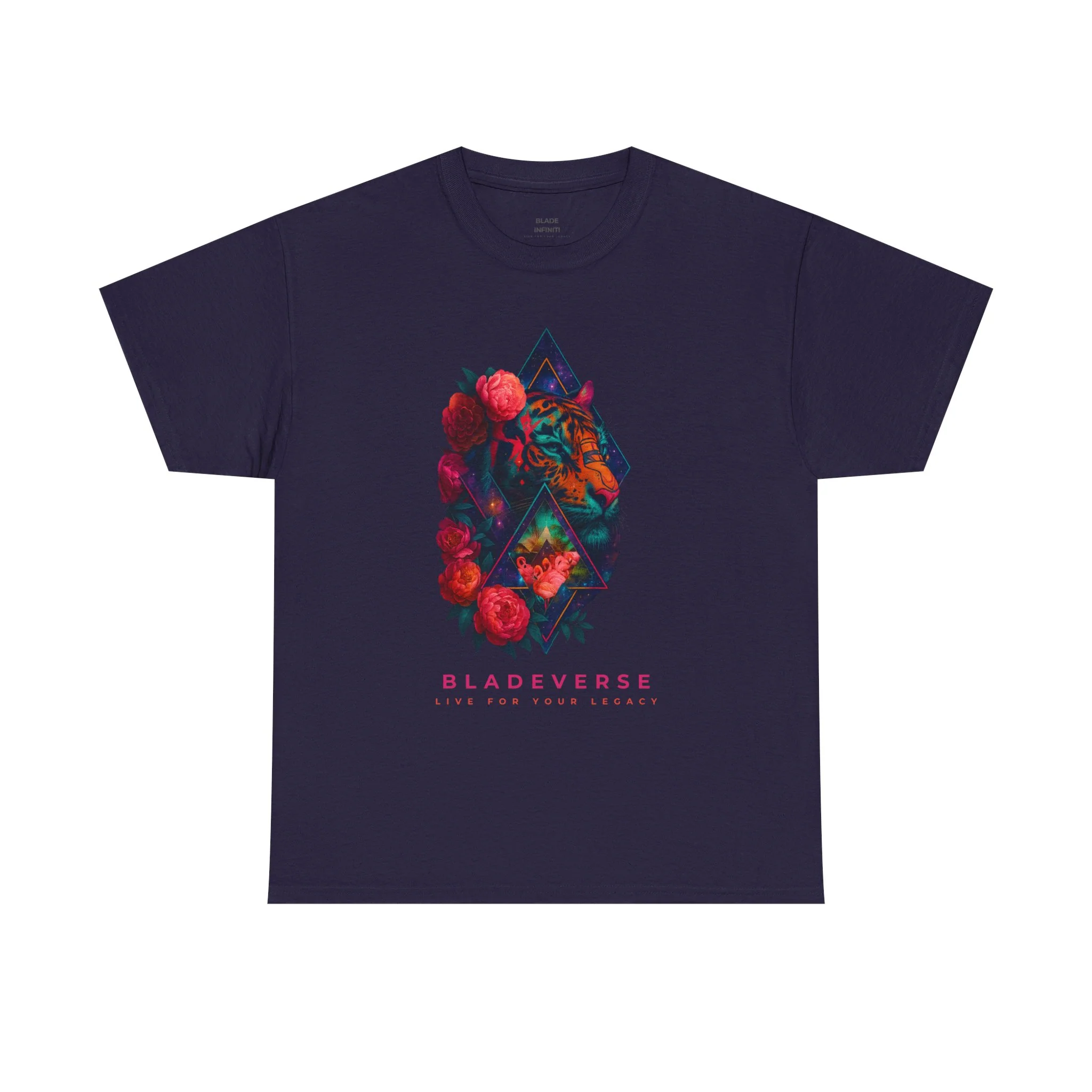 T-shirt floral tigre galactique Bladeverse - Blackberry — T-shirts pour hommes