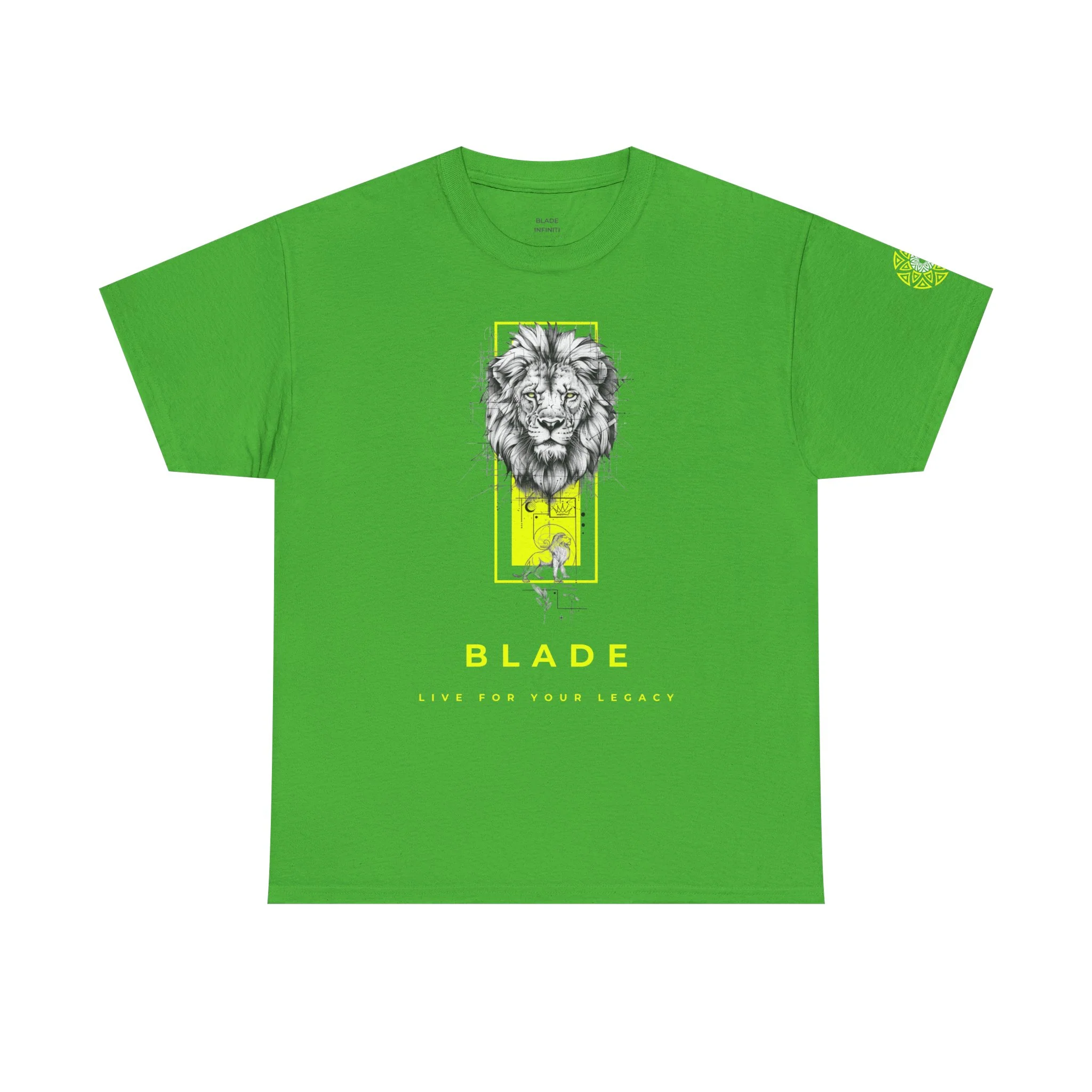 Legacy King Neon Green Lion T-Shirt - Electric Green — Mens T Shirts