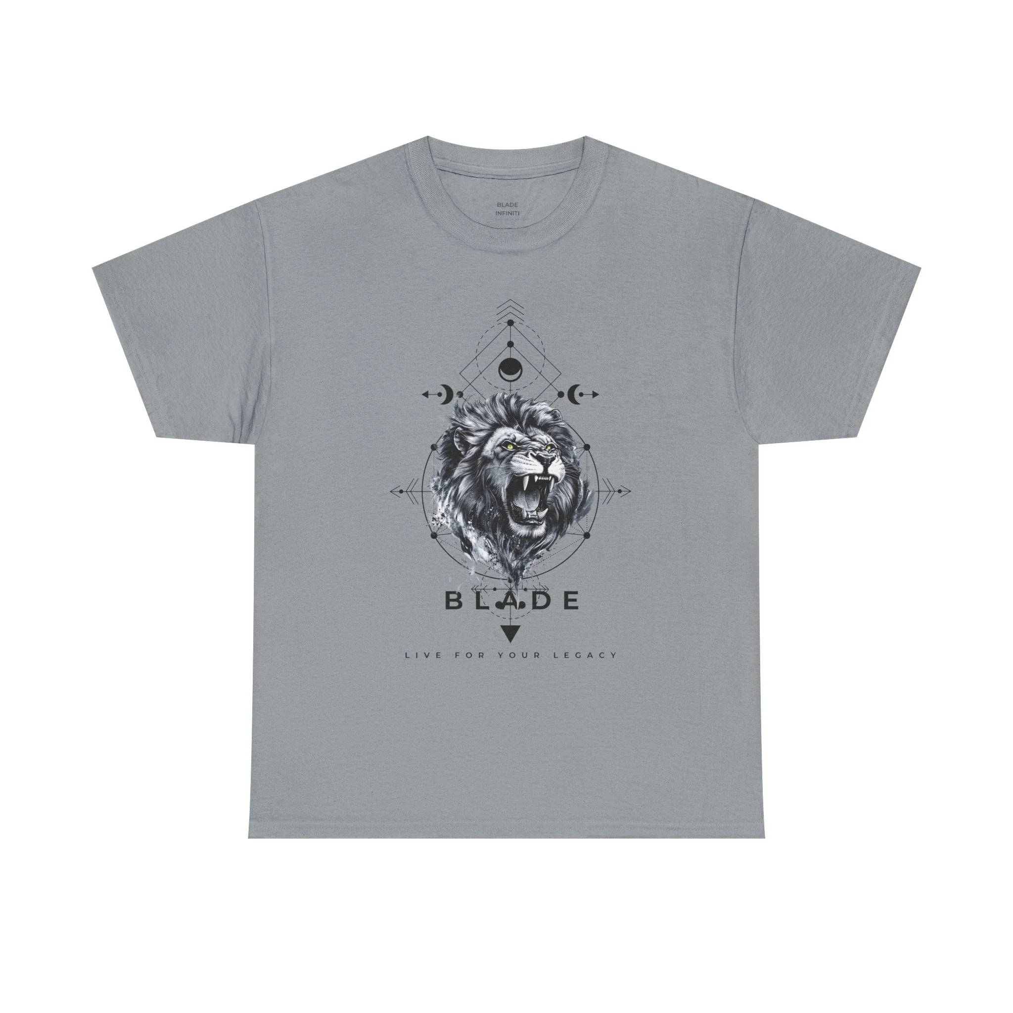 T-shirt Geometric King Lion Noir TX - Gravel — T-shirts pour hommes