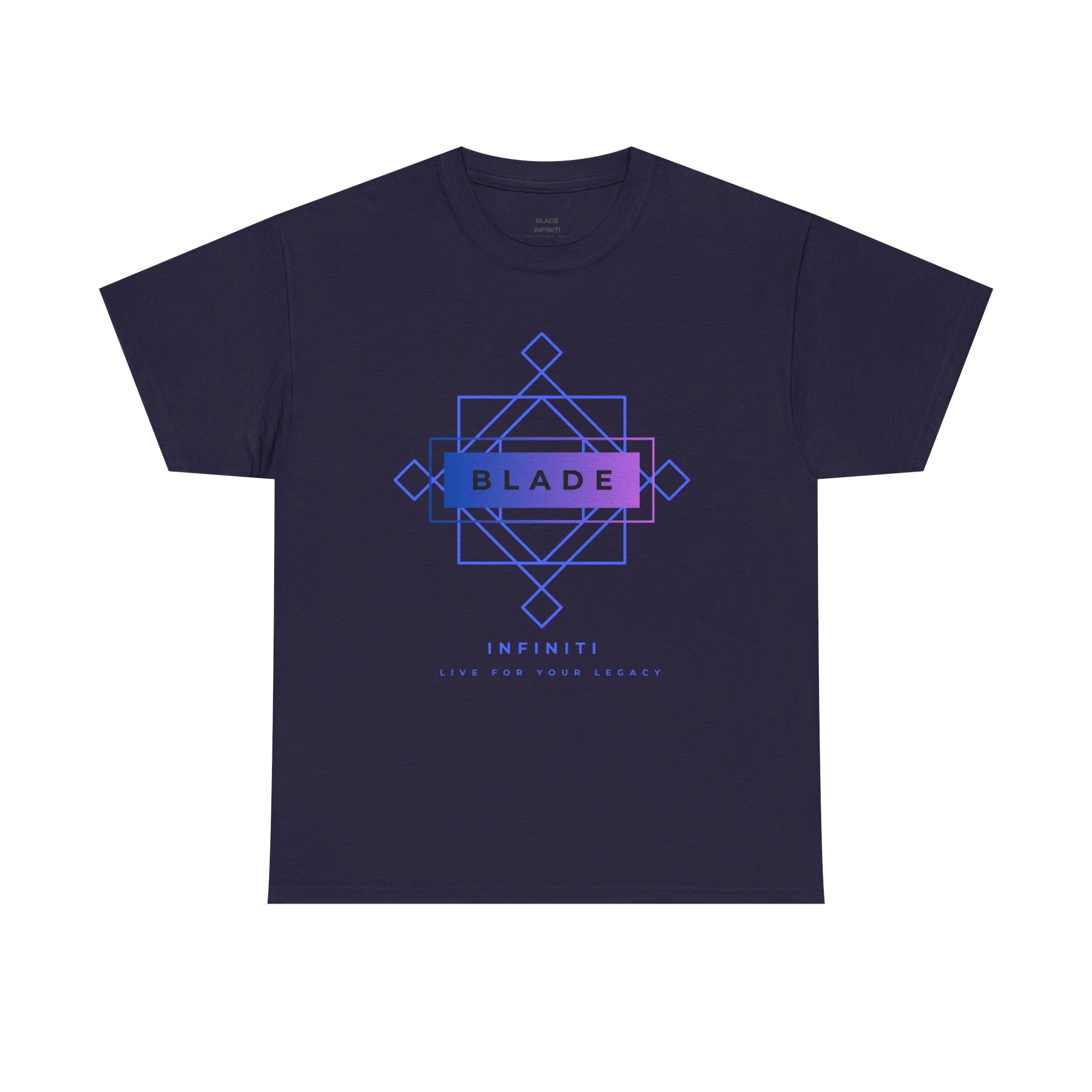 T-shirt géométrique ombre bleu/violet - Printify — T-shirts pour hommes