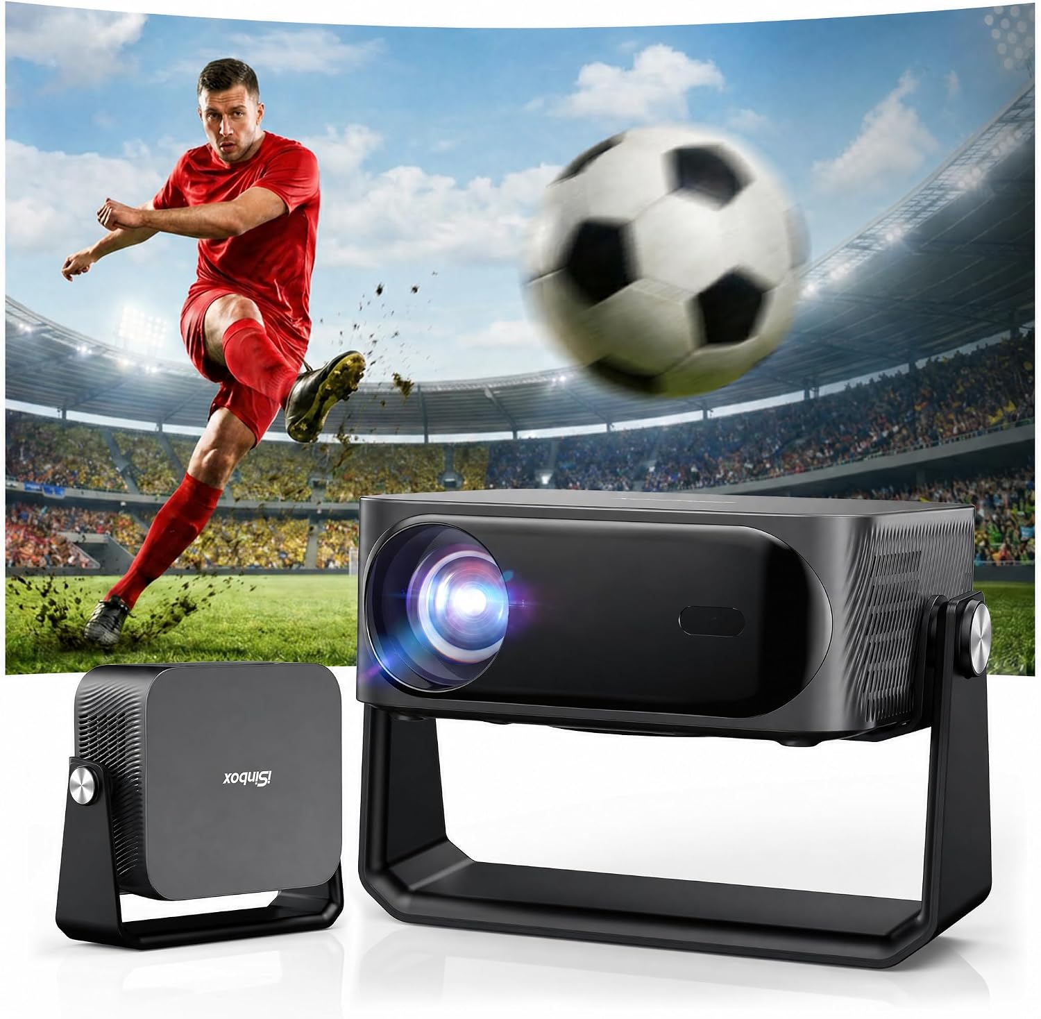 Projecteur 4K Portable avec WiFi, Bluetooth et Mise au Point Auto — Projecteur portatif
