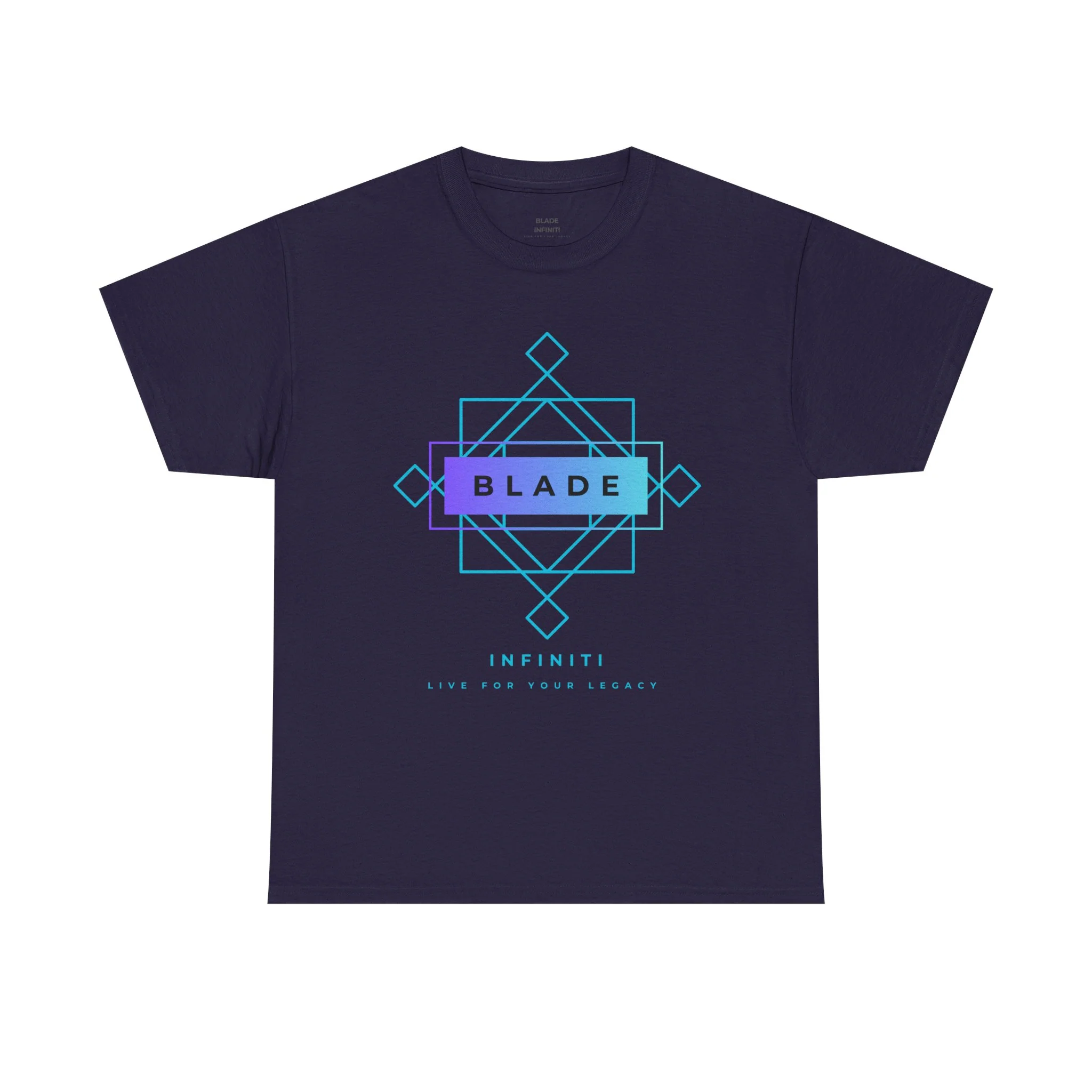 T-shirt ombre géométrique Infiniti Aqua/Violet - Printify — T-shirts pour hommes