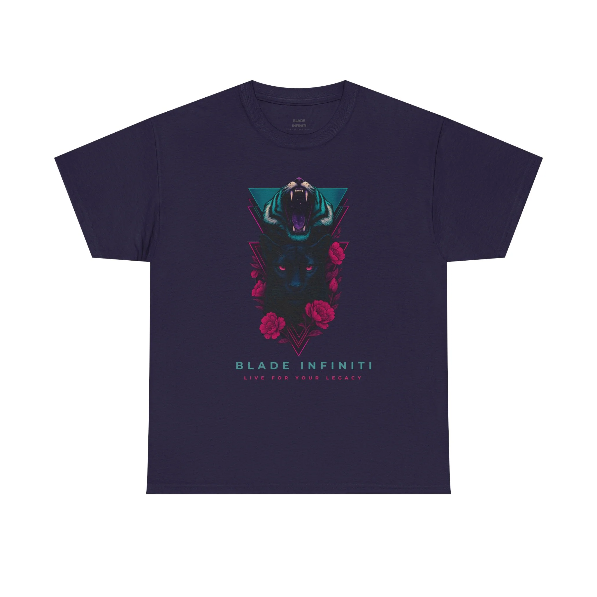 Bladeverse Midnight Galactic Jungle Tiger T-Shirt - Blackberry — Mens T Shirts