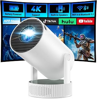Mini Projector Portable 4K with Battery & 220° Rotation — Portable Projector