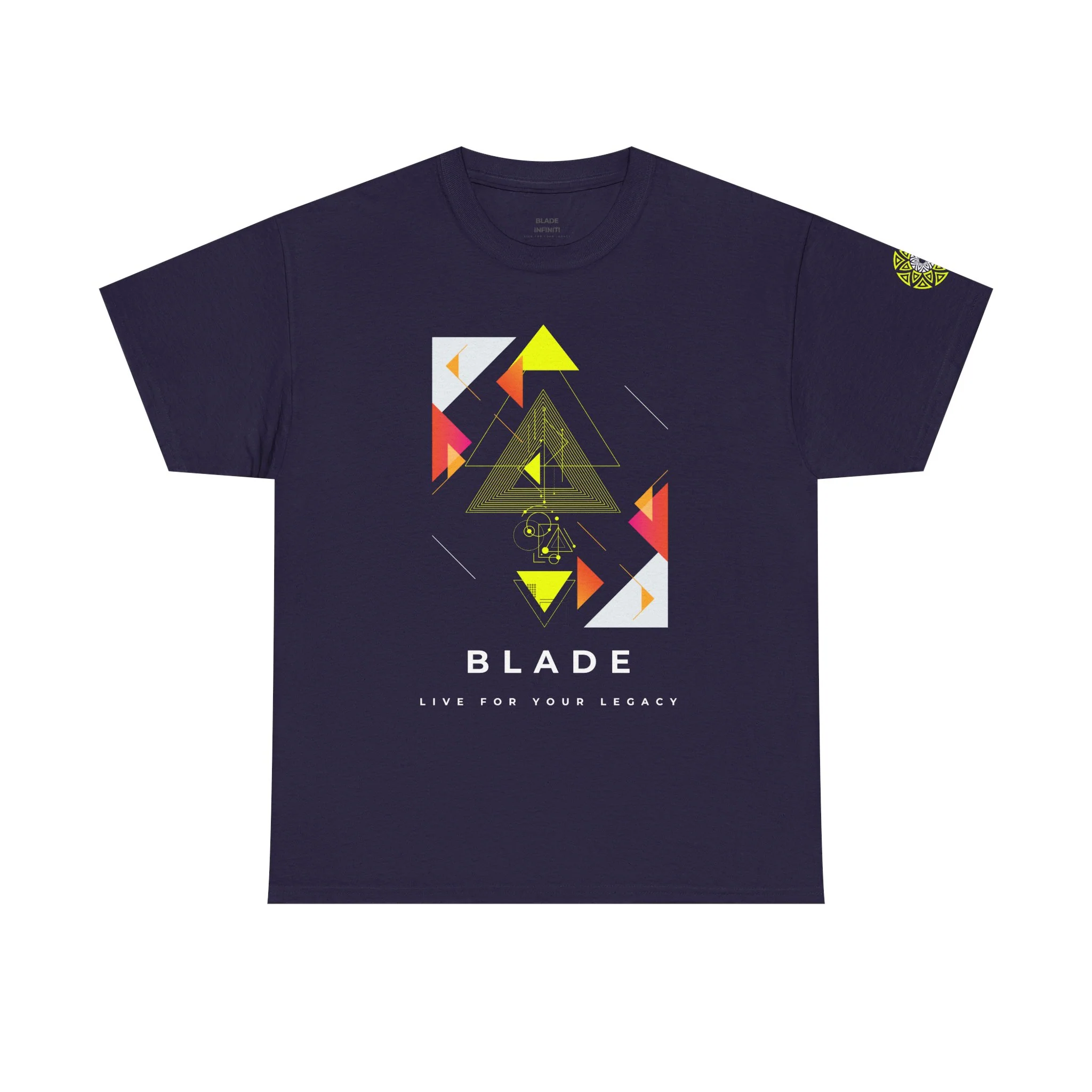 Geometric Odyssey Version 2 Neon Multi T-Shirt - Blackberry