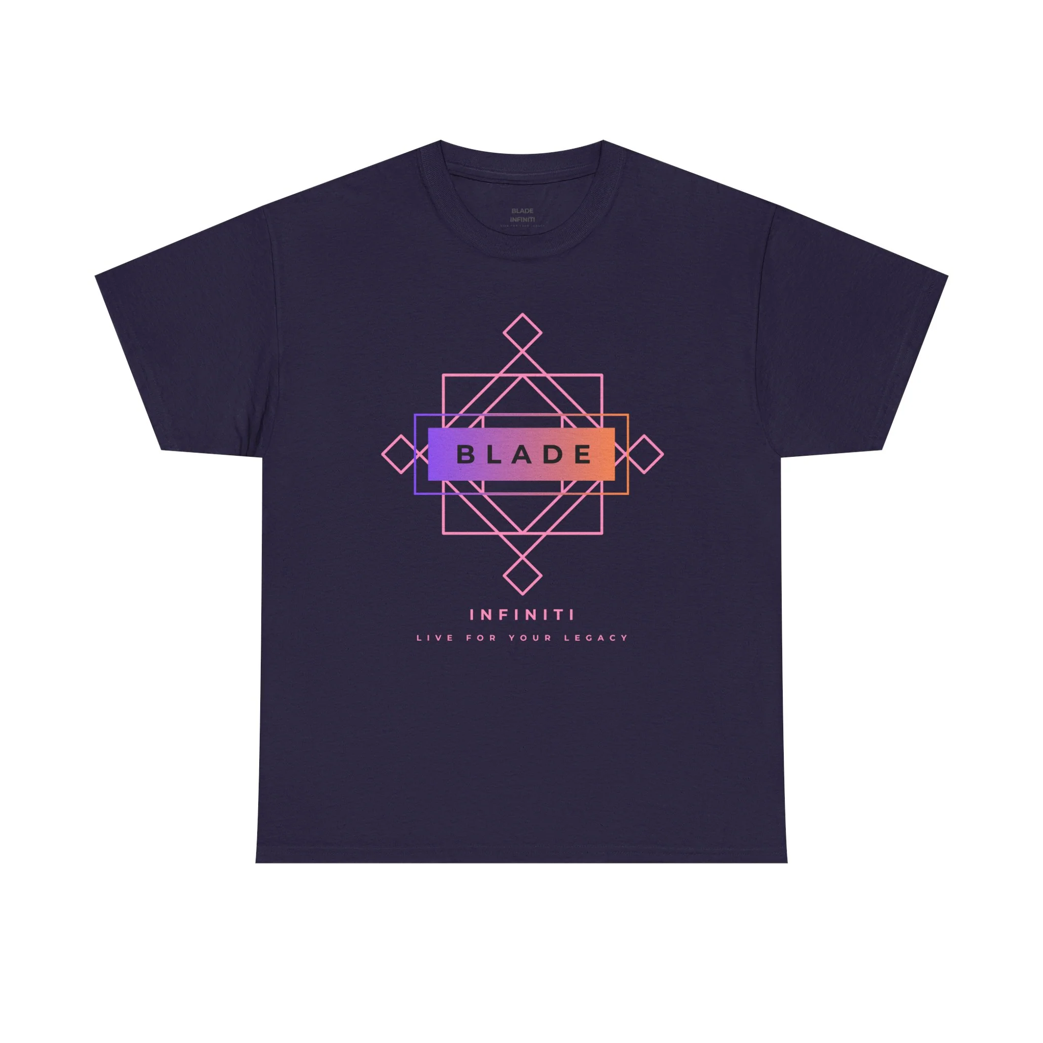 T-shirt ombragé géométrique Infiniti rose/violet/orange - Printify — T-shirts pour hommes