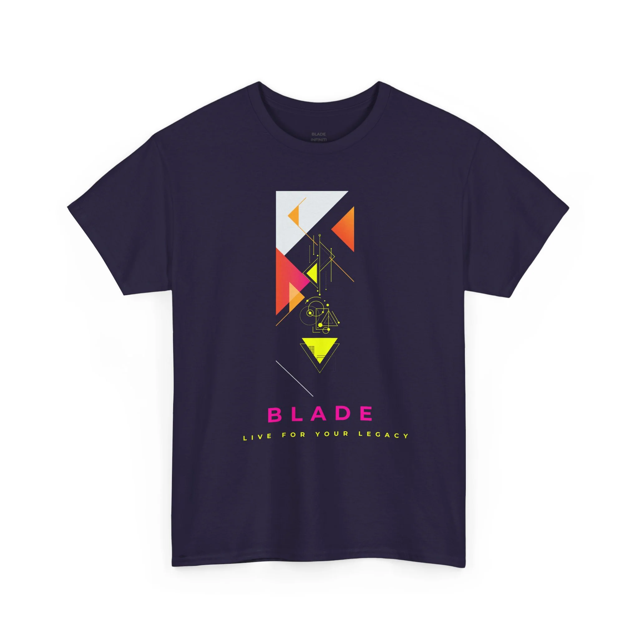 Geometric Odyssey Pink/Green Neon Multi T-Shirt - Printify — Mens T Shirts