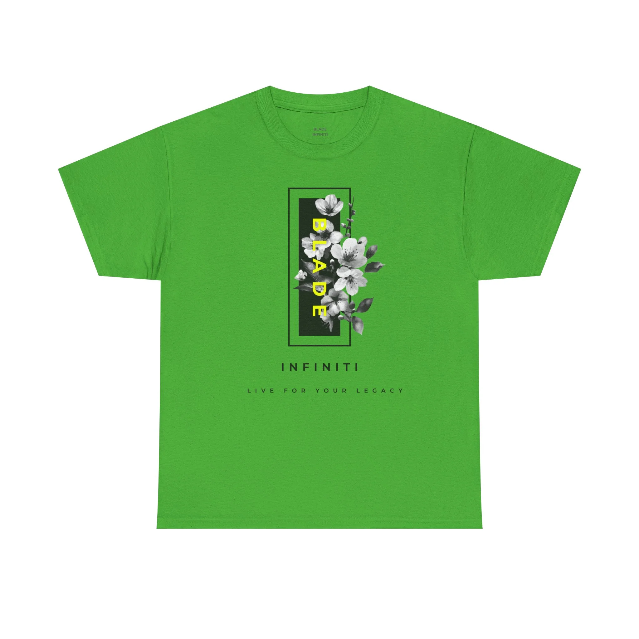 Bloom Bae Neon Green Floral T-Shirt - Electric Green / S — Mens T Shirts