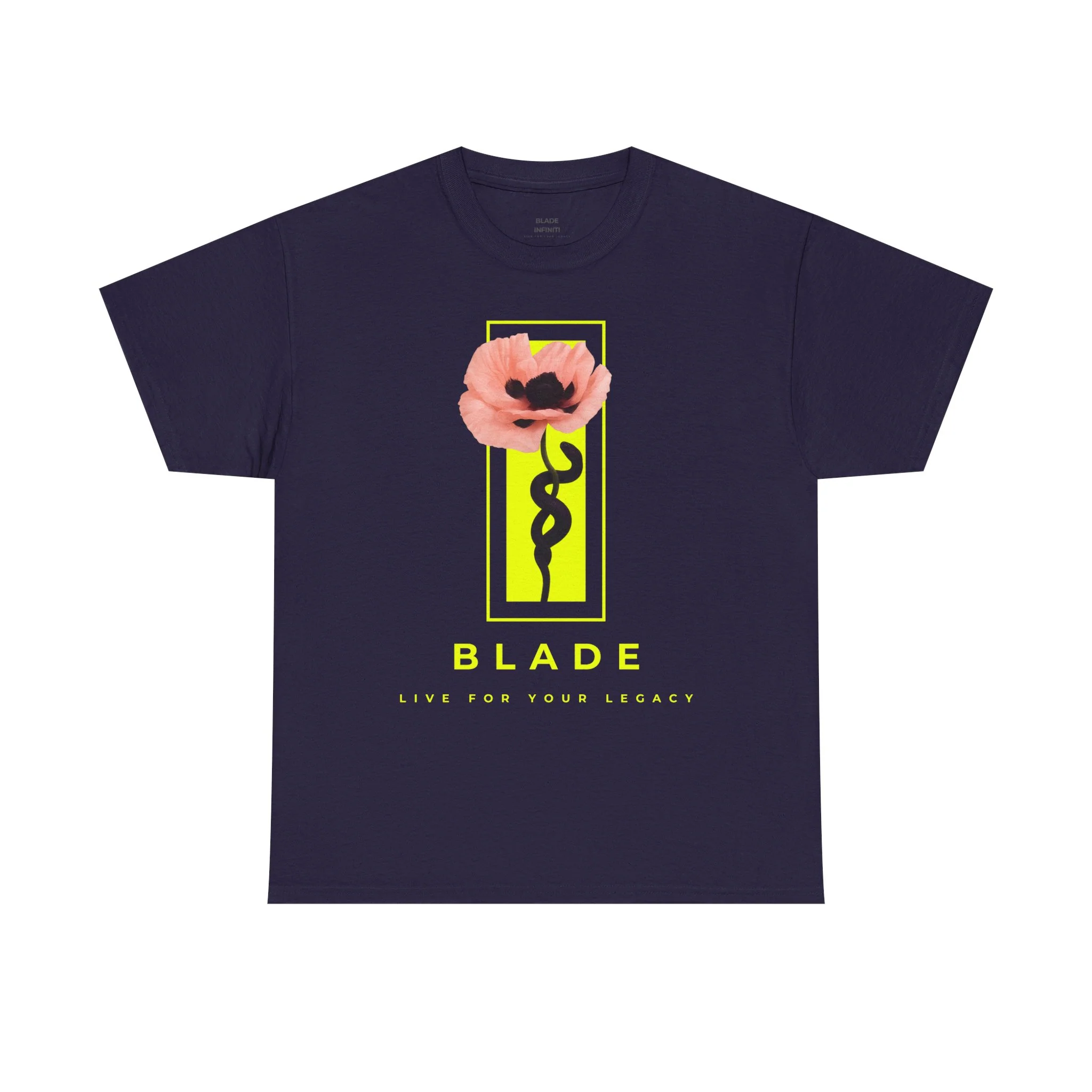 Venom Blossom Floral T-Shirt in Pink, Indigo, and Neon Green
