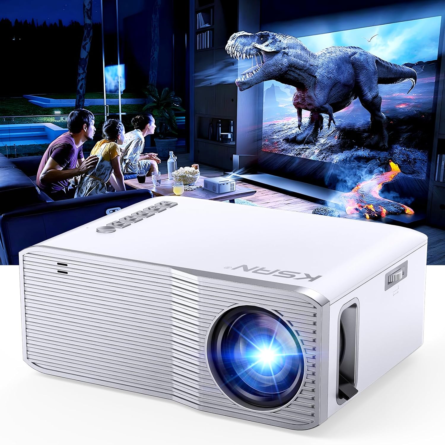 Projecteur Portable KSAN 1080P 240 ANSI WiFi Bluetooth — Projecteur portatif