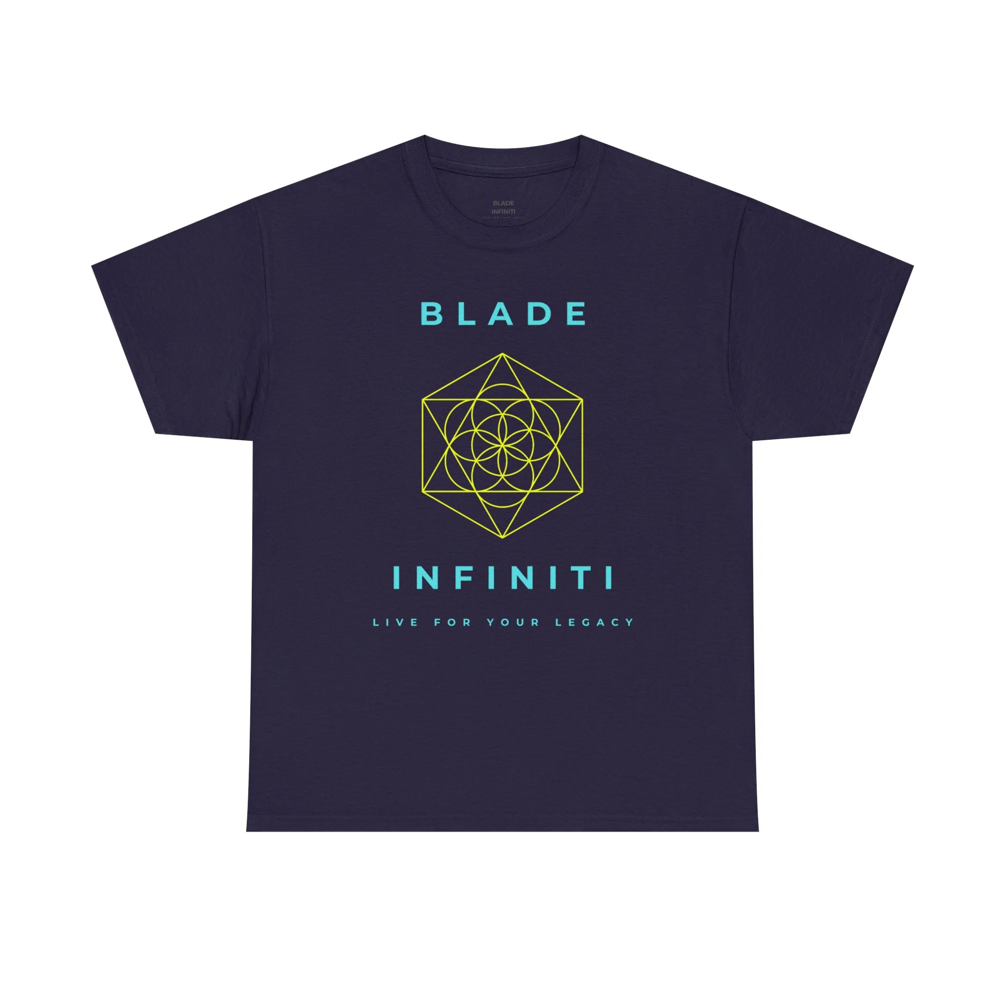 Geometric Azteca Aqua/Neon Green T-Shirt by Printify