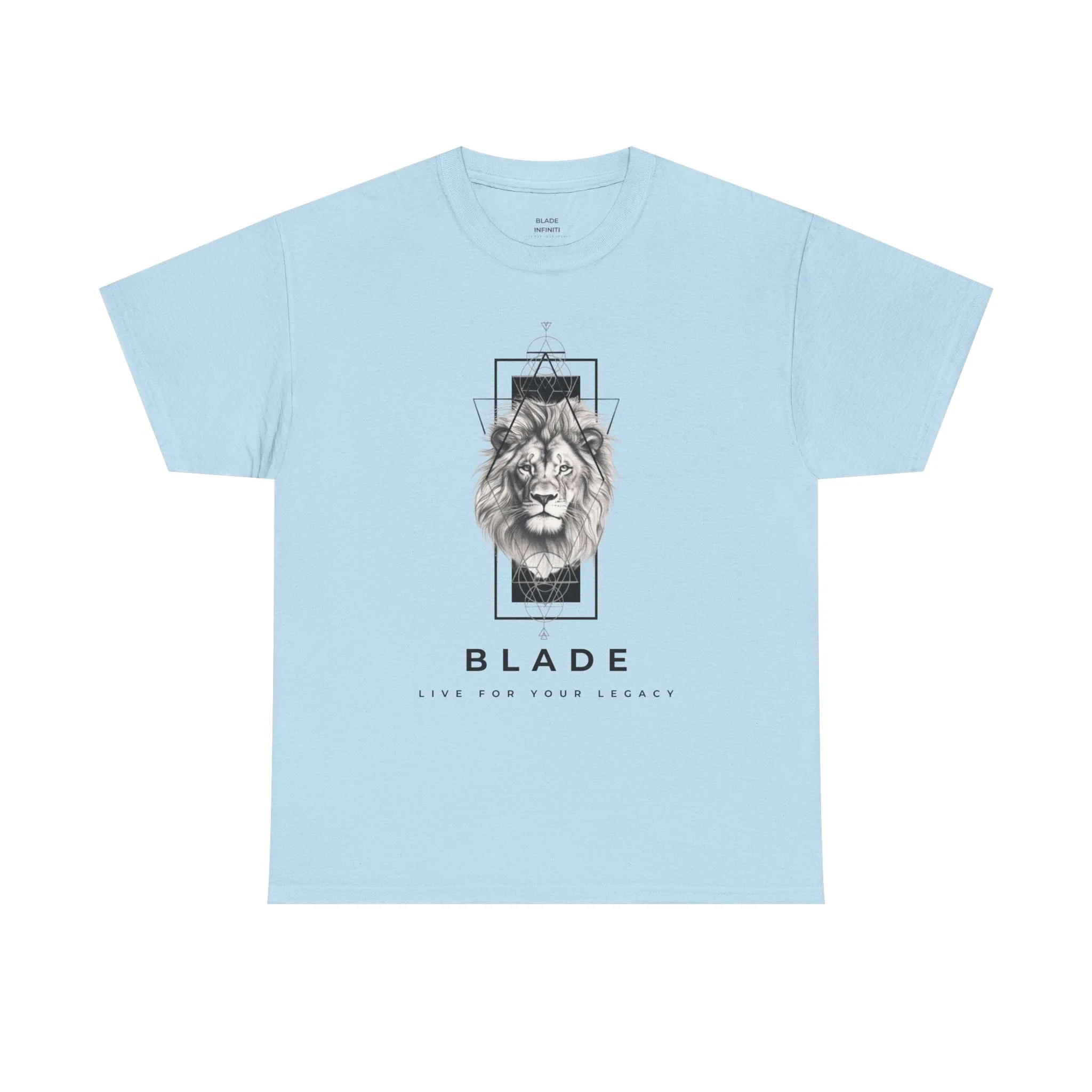 King Essence Legacy Black TX Lion T-Shirt - Light Blue — Mens T Shirts