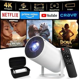 Mini Projecteur Full HD 1080P 4K Portable avec Etui