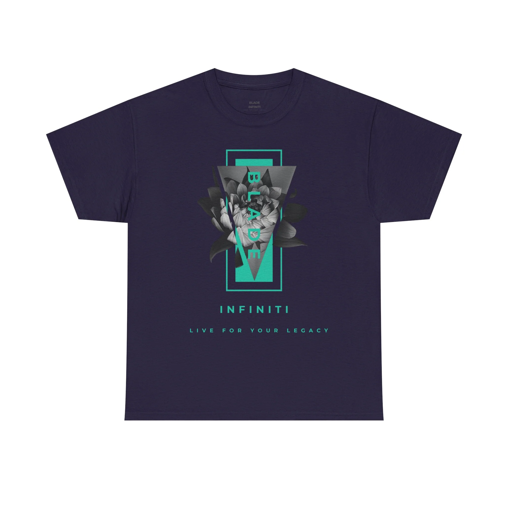 Flora Essence Aqua Teal TX Floral T-Shirt - Blackberry / S