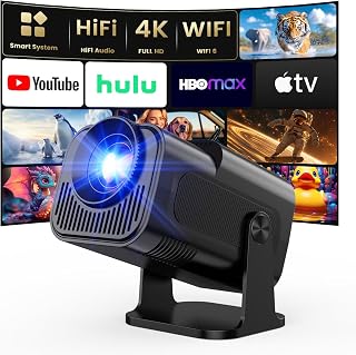 4K Portable Projector with WiFi, Bluetooth & Auto Keystone — Portable Projector