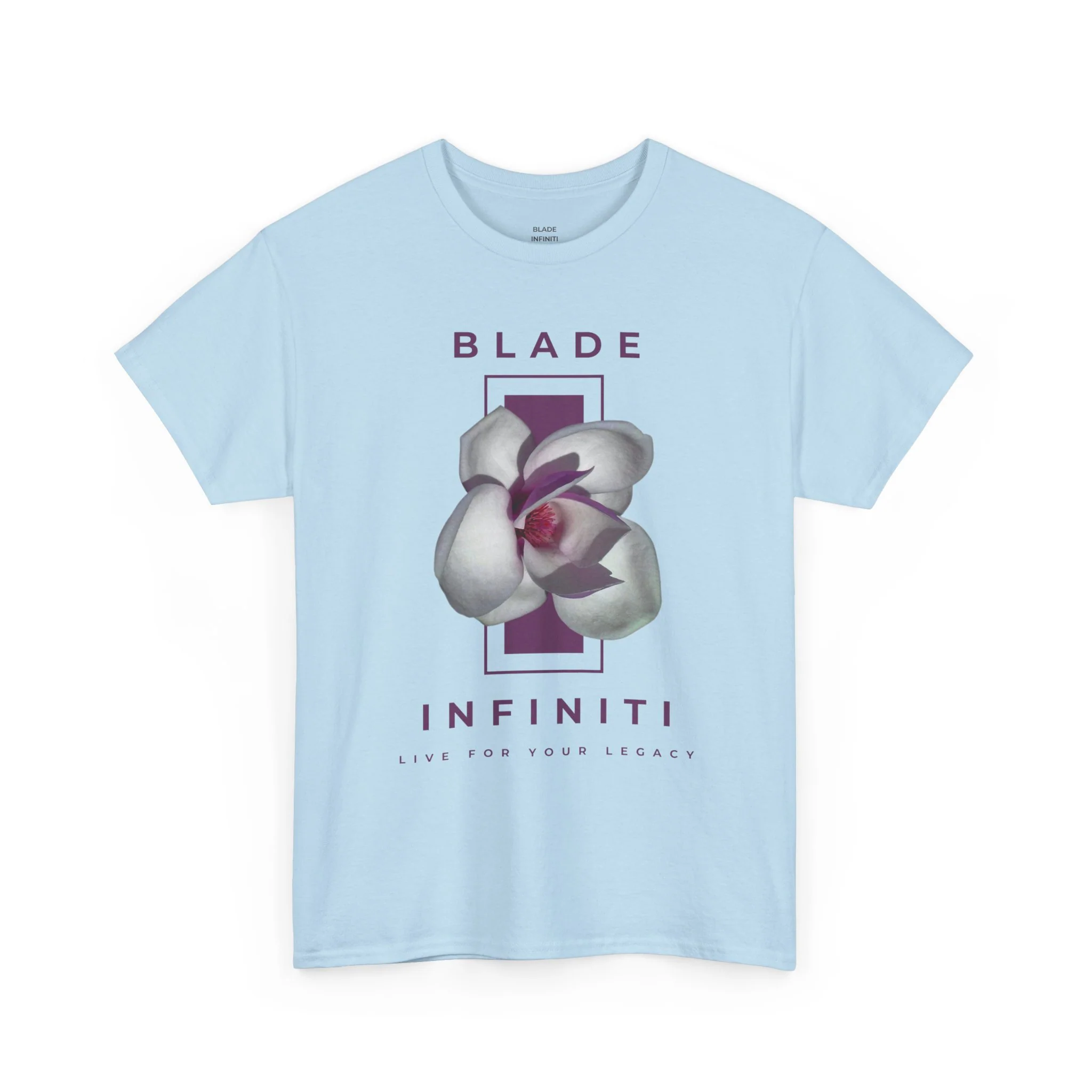 T-shirt floral violet profond Acai - Essence of Infiniti - Bleu clair — T-shirts pour hommes
