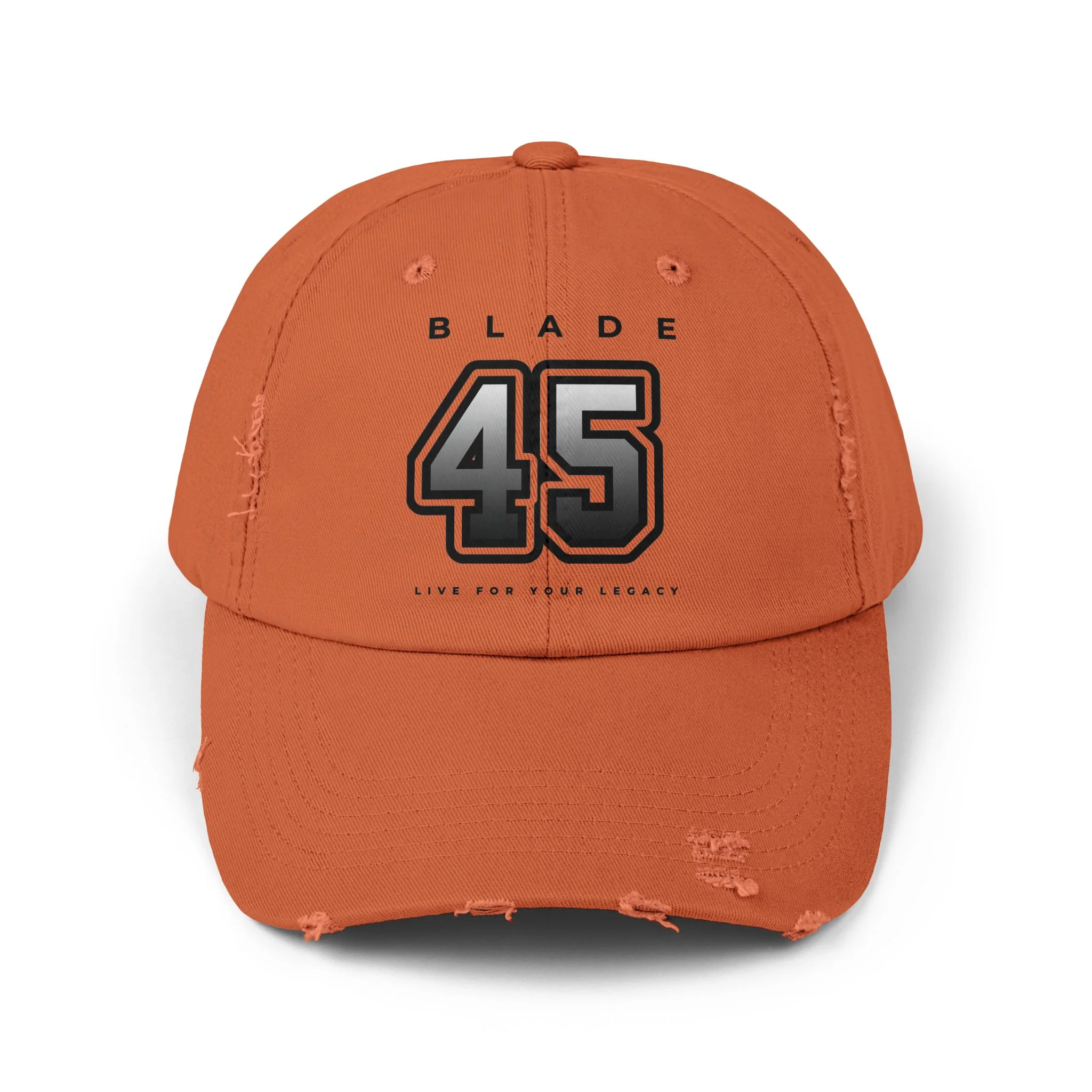 Casquette Distressée Unisexe Blade 45 - Orange Brûlé — Casquette de baseball