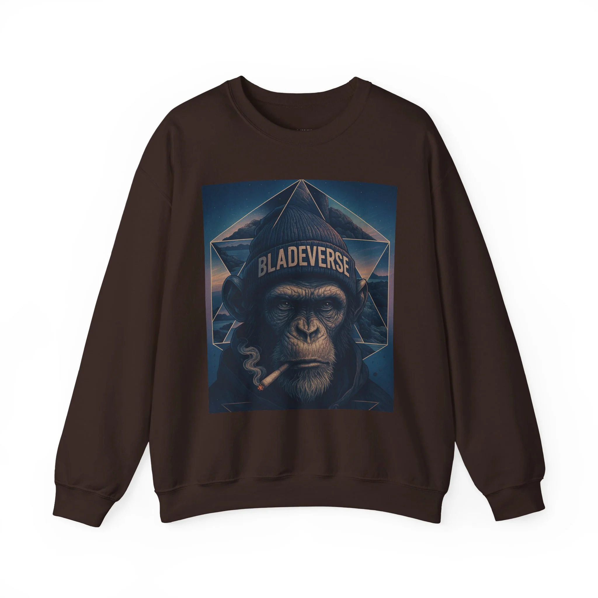 Sweat à col rond unisexe Bladeverse Galactic Weed Monkey Version 2