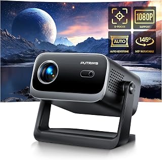 PUTRIMS 1080P S28 Mini Projecteur WiFi Bluetooth — Projecteur portatif