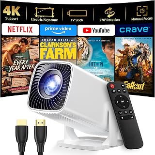 Mini Projector 4K Full HD 1080P Portable 270° Rotation — Portable Projector