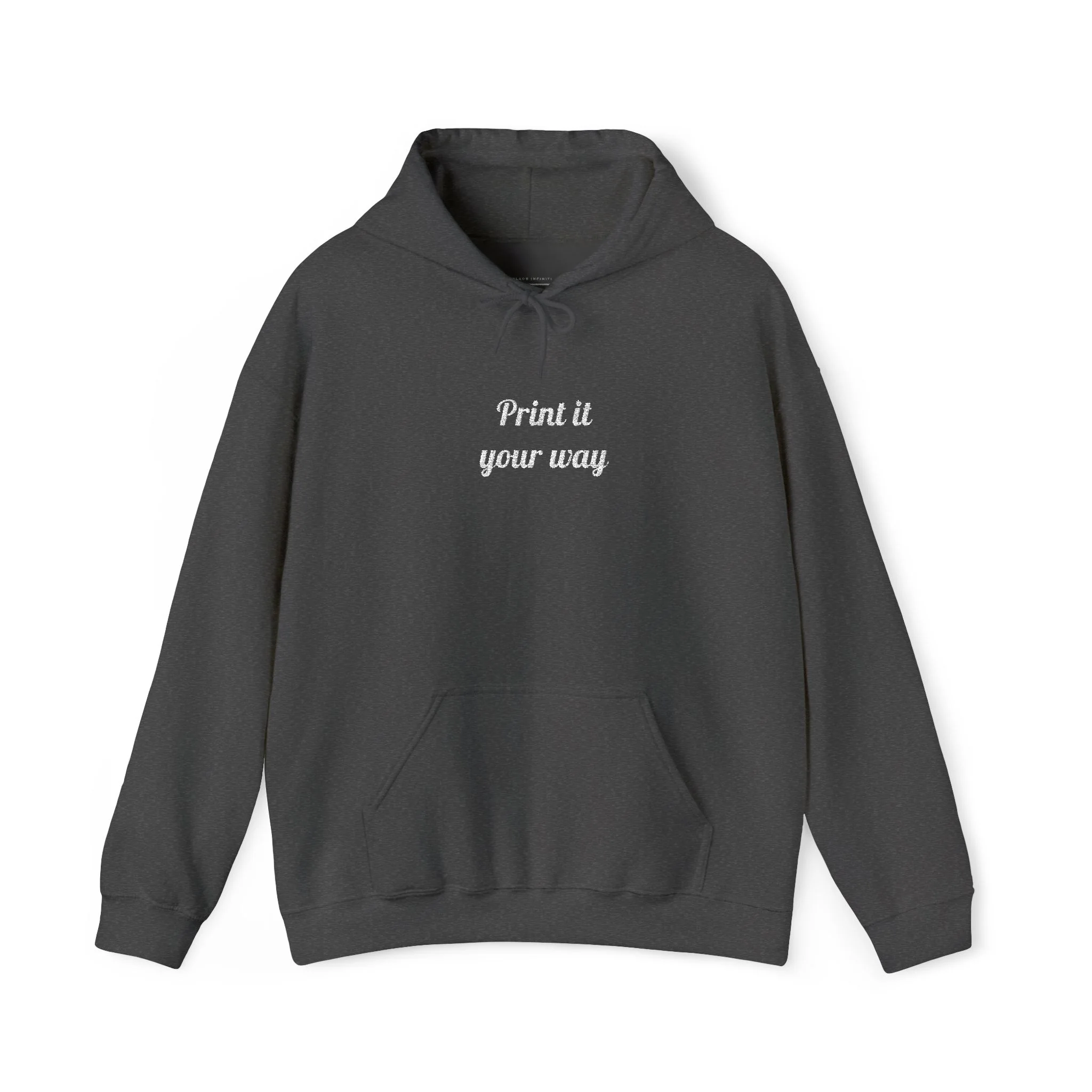 Hoodie Unisexe Brodé Personnalisé - Dark Heather - Printify — Sweats à capuche pour hommes