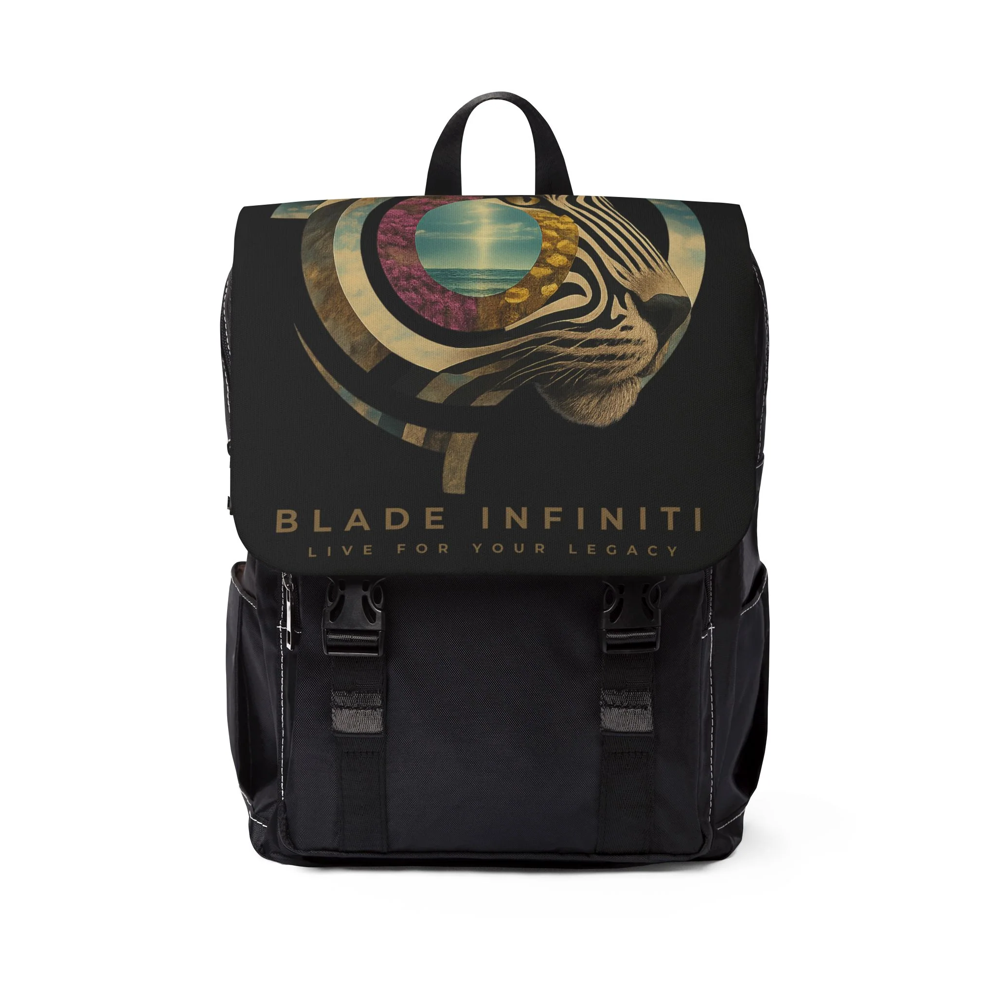 Sac à dos épaule Safari Bloom Tiger - Design en toile durable — Sacs à dos décontractés