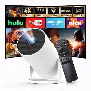 WEMI Mini Projecteur Portatif WiFi 6 et Bluetooth 5.4