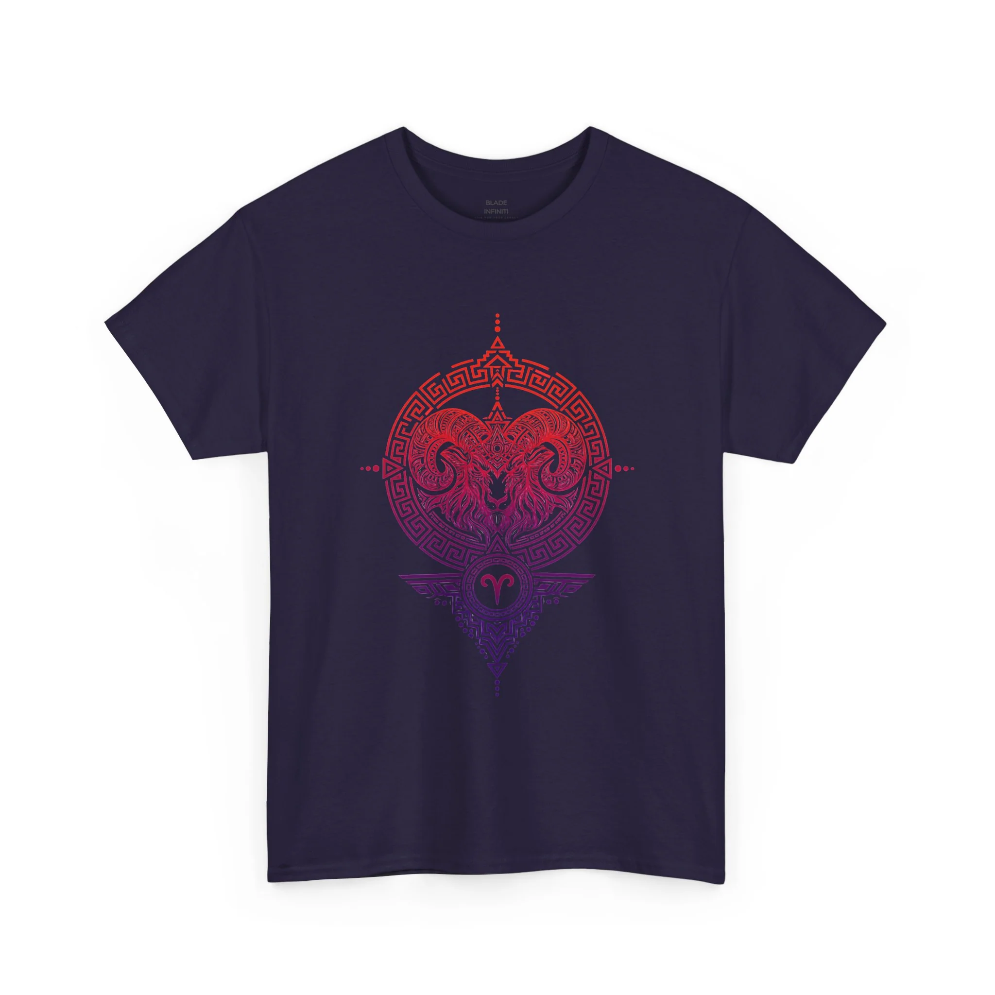T-Shirt Zodiacal Bélier avec Motif Mandala — T-shirts pour hommes