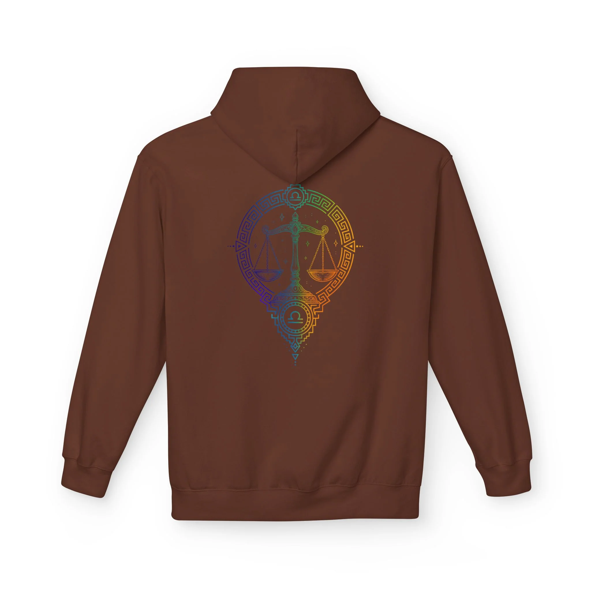 Libra Zodiac Hoodie - Cocoa — Mens Hoodies