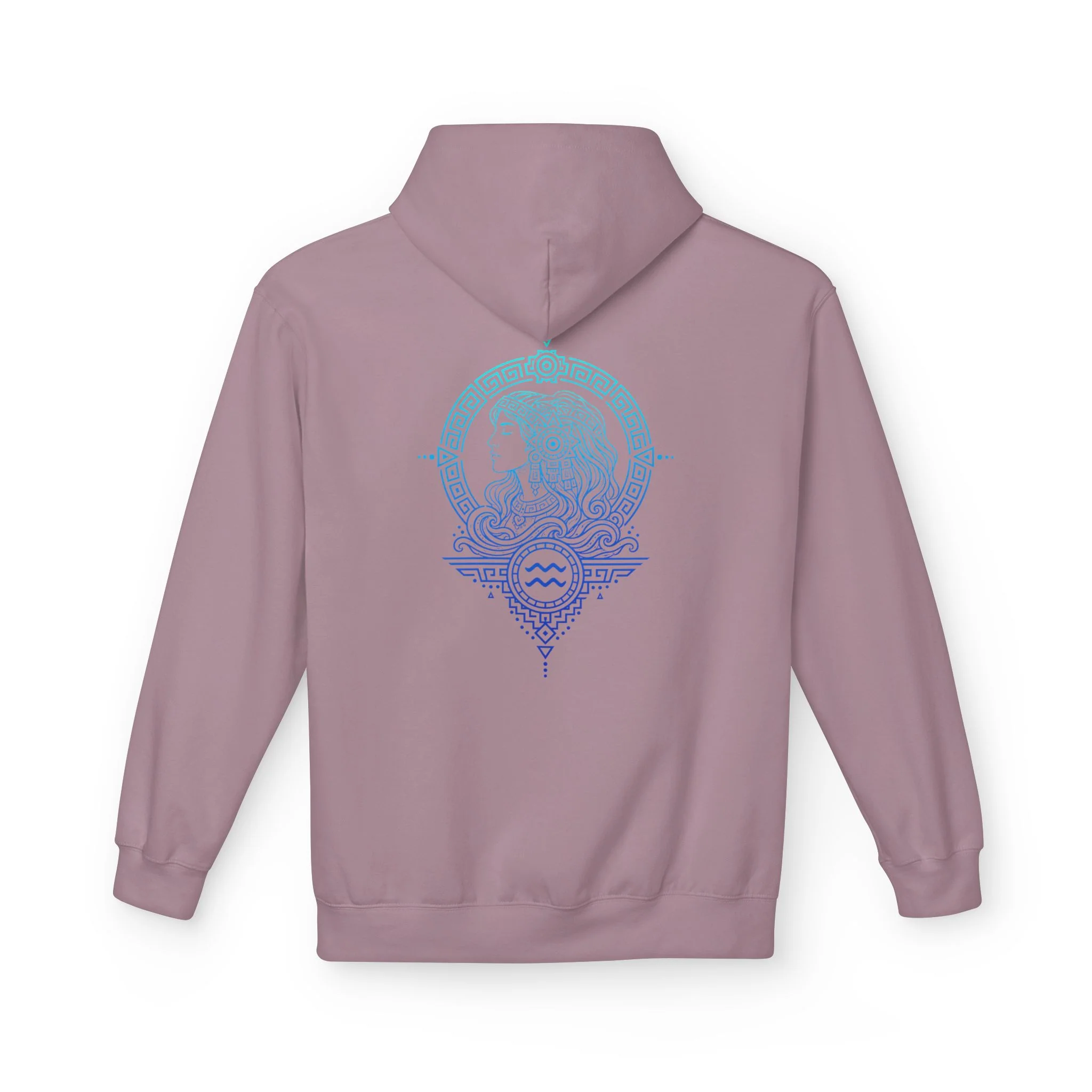 Hoodie du Zodiaque Verseau - Poids Moyen avec Émblème au Dos