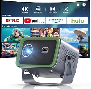TMY Smart Projector 4K WiFi Bluetooth Netflix Dolby