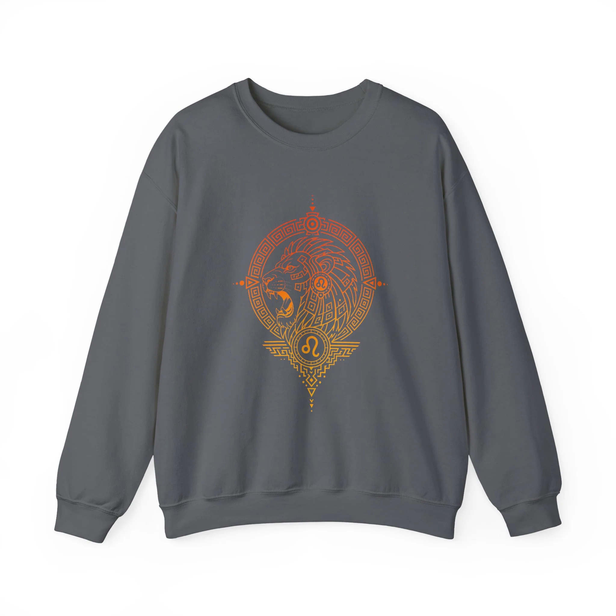 Leo Lion Zodiac Unisex Sweater - Charcoal — Womens Sweaters