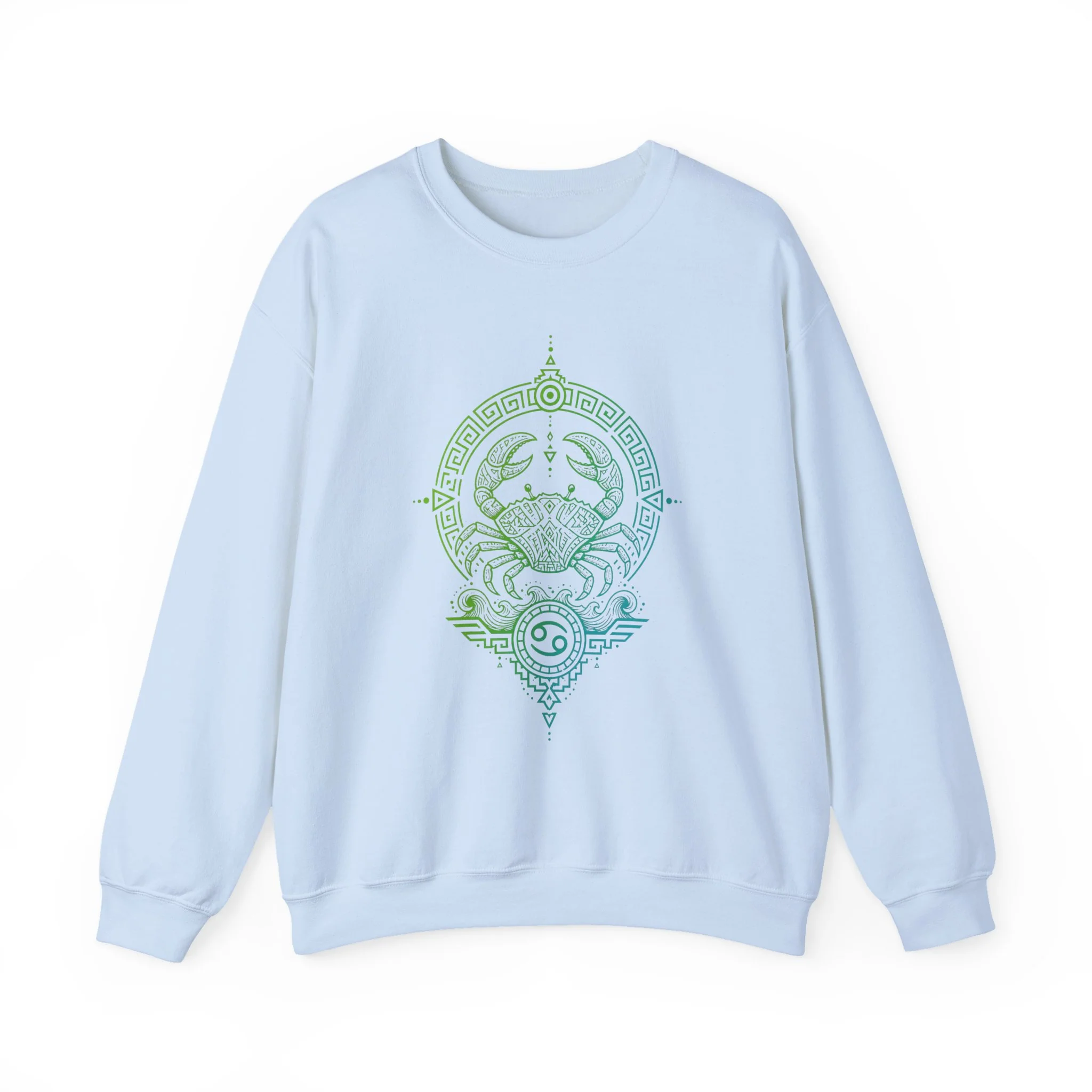 Cancer Zodiac Unisex Sweater - Light Blue — Womens Sweaters