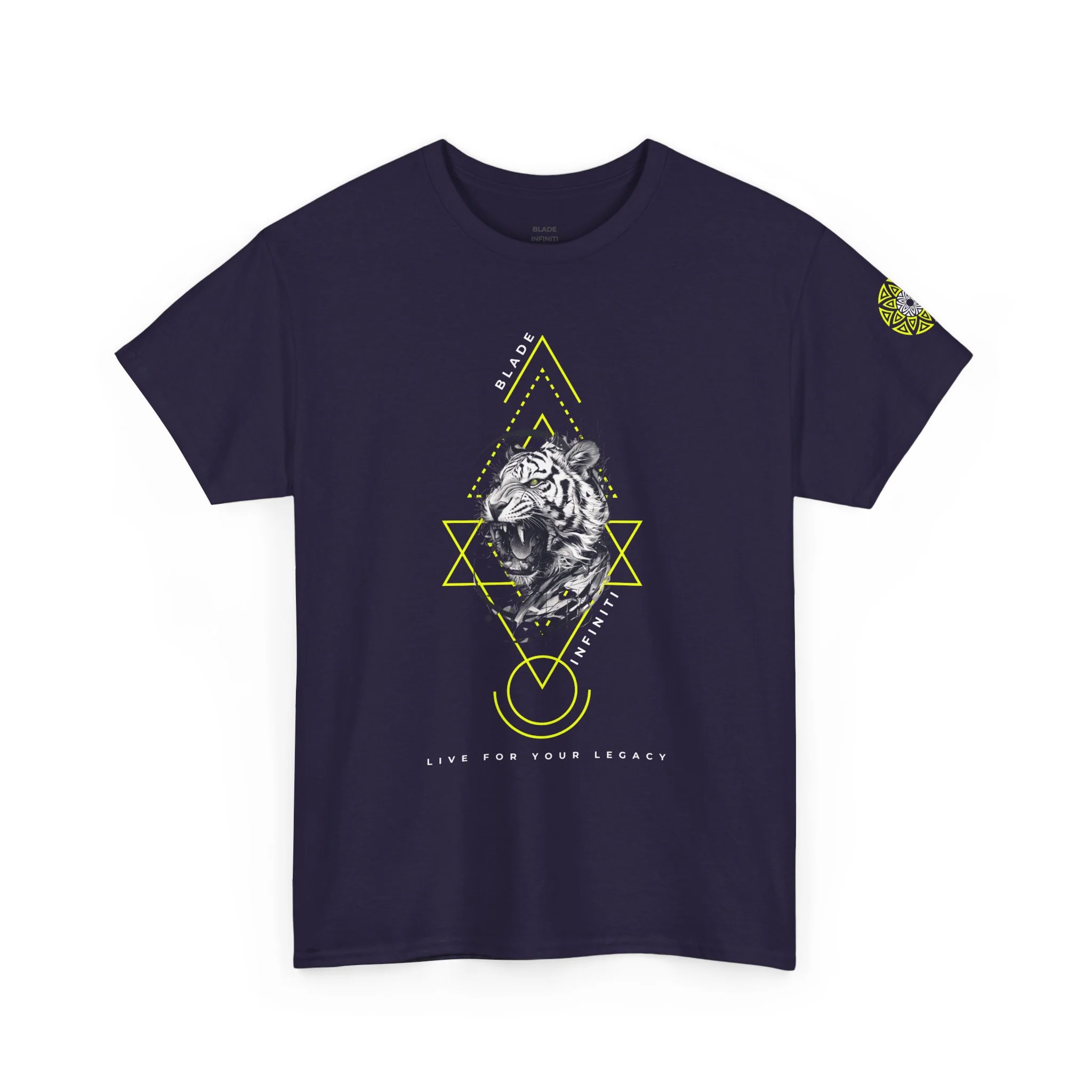 T-shirt Geometric King Tigre Néon Vert - Blackberry — T-shirts pour hommes