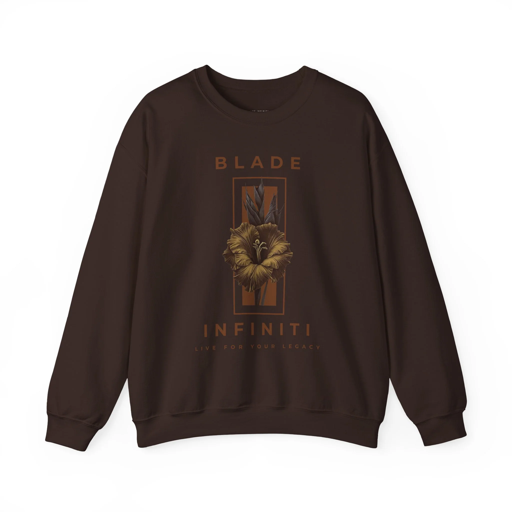 Blade Infiniti Chandail Crewneck Floral Brun - Chocolat Foncé — Chandails pour femmes