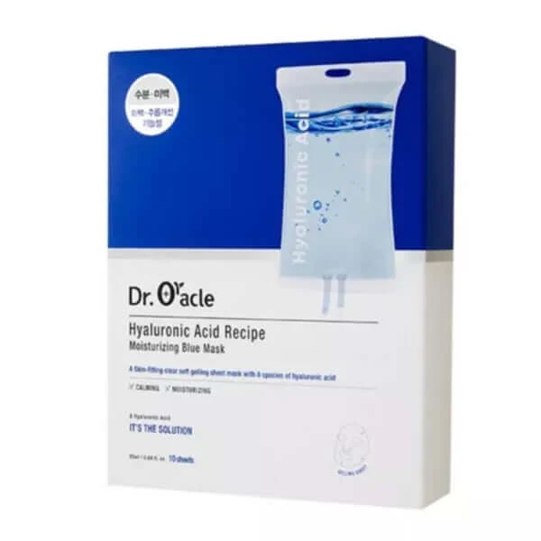 Dr.Oracle Hyaluronic Acid Recipe Moisturizing Blue Mask - 10pcs — Skincare Devices