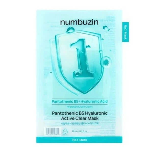 Masque Actif Transparent Numbuzin No.1 B5 Pantothénique Hyaluronique - 10pcs — Appareils de soins de la peau