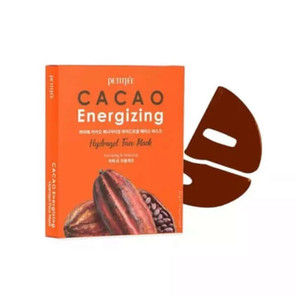 Masque Hydrogel Énergisant au Cacao PETITFEE - 1 paquet (5 pcs) — Appareils de soins de la peau