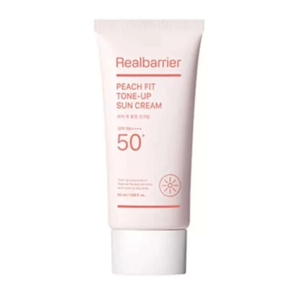 Crème Solaire RealBarrier Peach Fit Tone Up - 50ml SPF50+ PA++++ — Appareils de soins de la peau