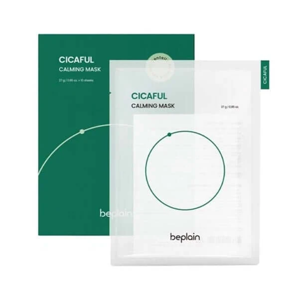 beplain Cicaful Calming Mask - 10 Biodegradable Sheet Masks — Skincare Devices