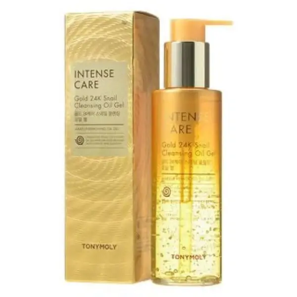 TONYMOLY Intense Care Gold 24K Snail Cleansing Oil Gel 190ml — Facial Cleansing Brushes